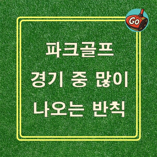 파크골프 경기 중 많이 나오는 반칙